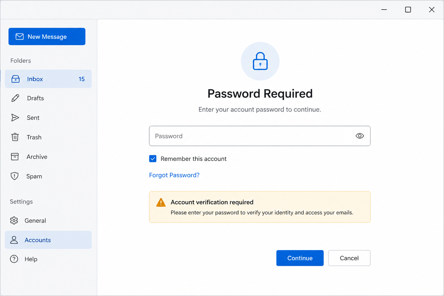 Password Requested